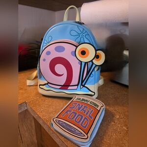 Loungefly Nickelodeon SpongeBob Squarepants Gary Mini Backpack & Wallet